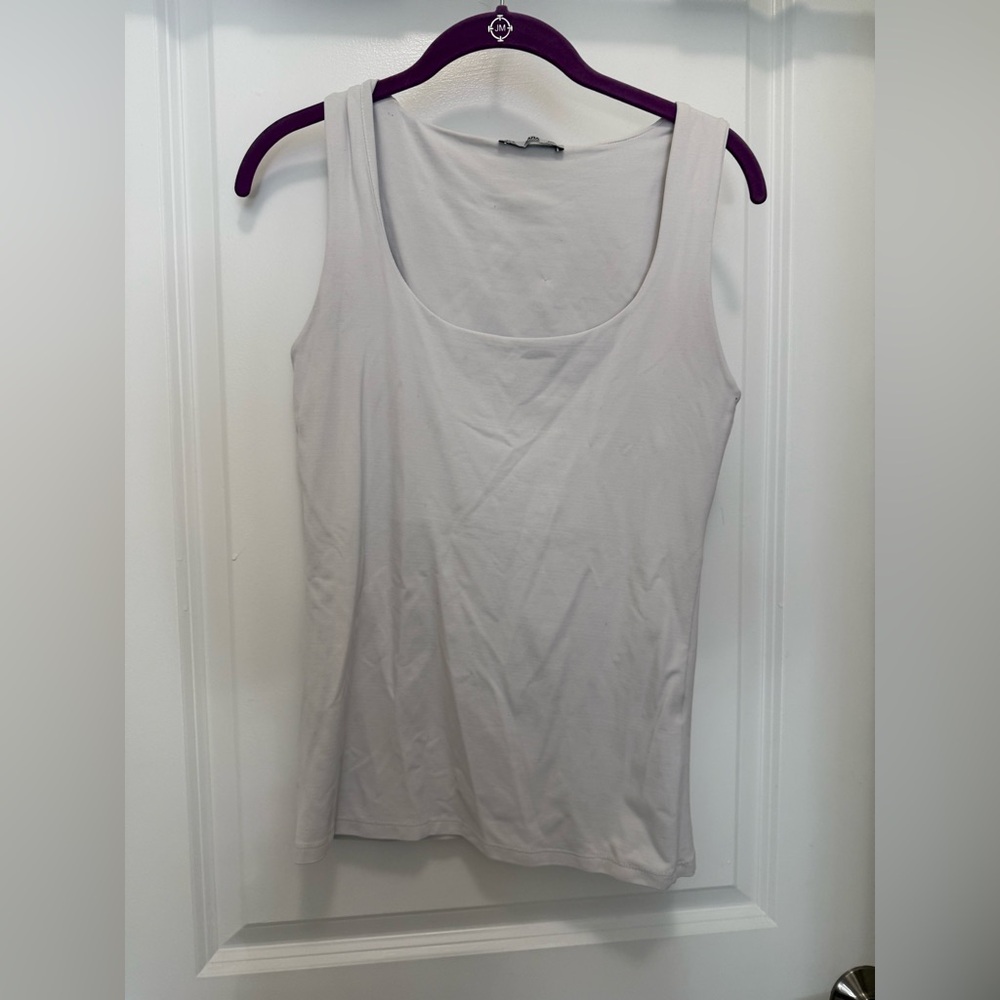 Zara White Wide Strap Tank Top